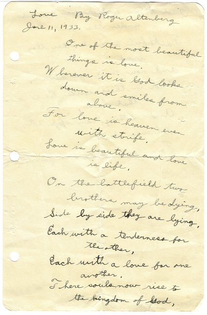 Love, by Roger Altenberg, June 11, 1933
