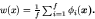 \begin{displaymath}w(\mbox{\boldmath\(x\)\unboldmath }) = \frac{1}{f}\sum_{i=1}^f \phi_i (\mbox{\boldmath\(x\)\unboldmath }).\end{displaymath}