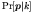 $\Pr[\mbox{\boldmath\(p\)\unboldmath }\vert k]$